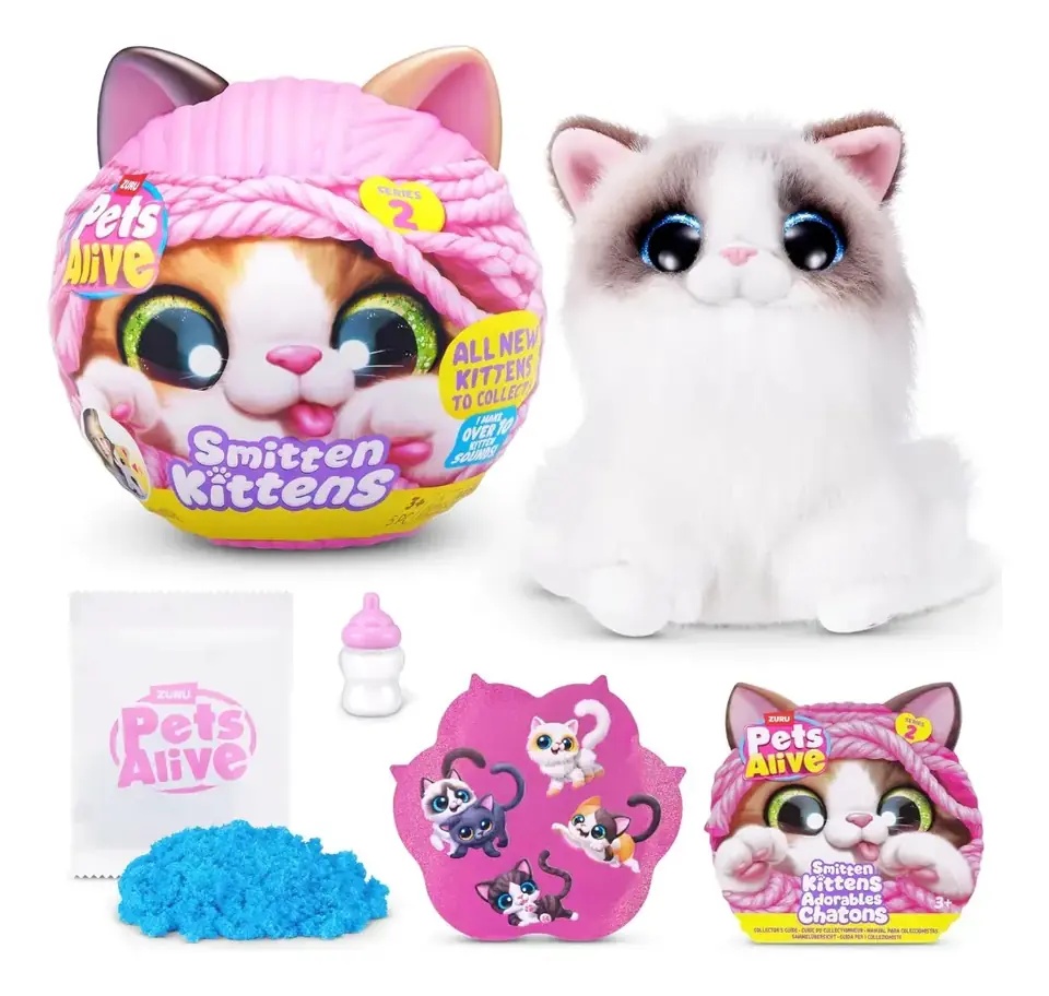 Pets Alive Smitten Kittens Huevo Sorpresa Serie 2 6088 Rosa Blanco