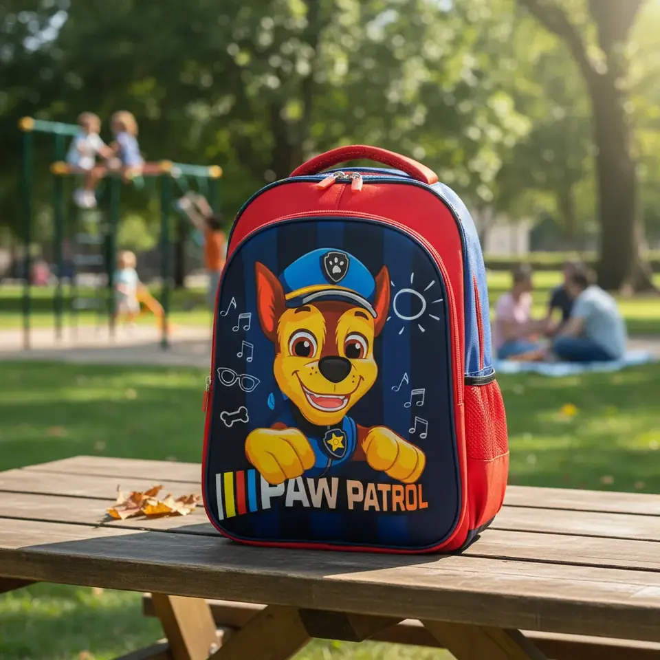 Mochila Paw Patrol Infantil 40cm Con Relieve 3d Y Brillo