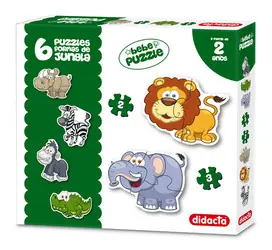PUZZSLE BEBE 6 PUZZLES DE LA JUNGLA
