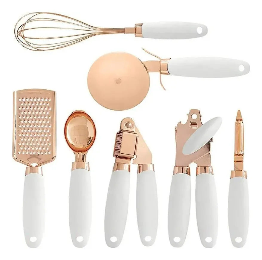SET UTENSILLOS DE COCINA 7PCS NEGRO O BLANCO