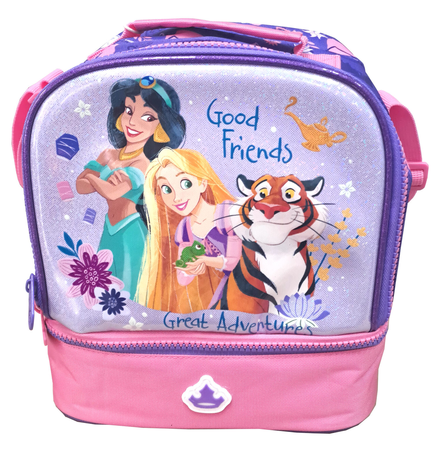 LUNCHERA PREMIUM PRINCESA 2 REPARTICIONES INCLUYE BOTELLA Y VIANDA