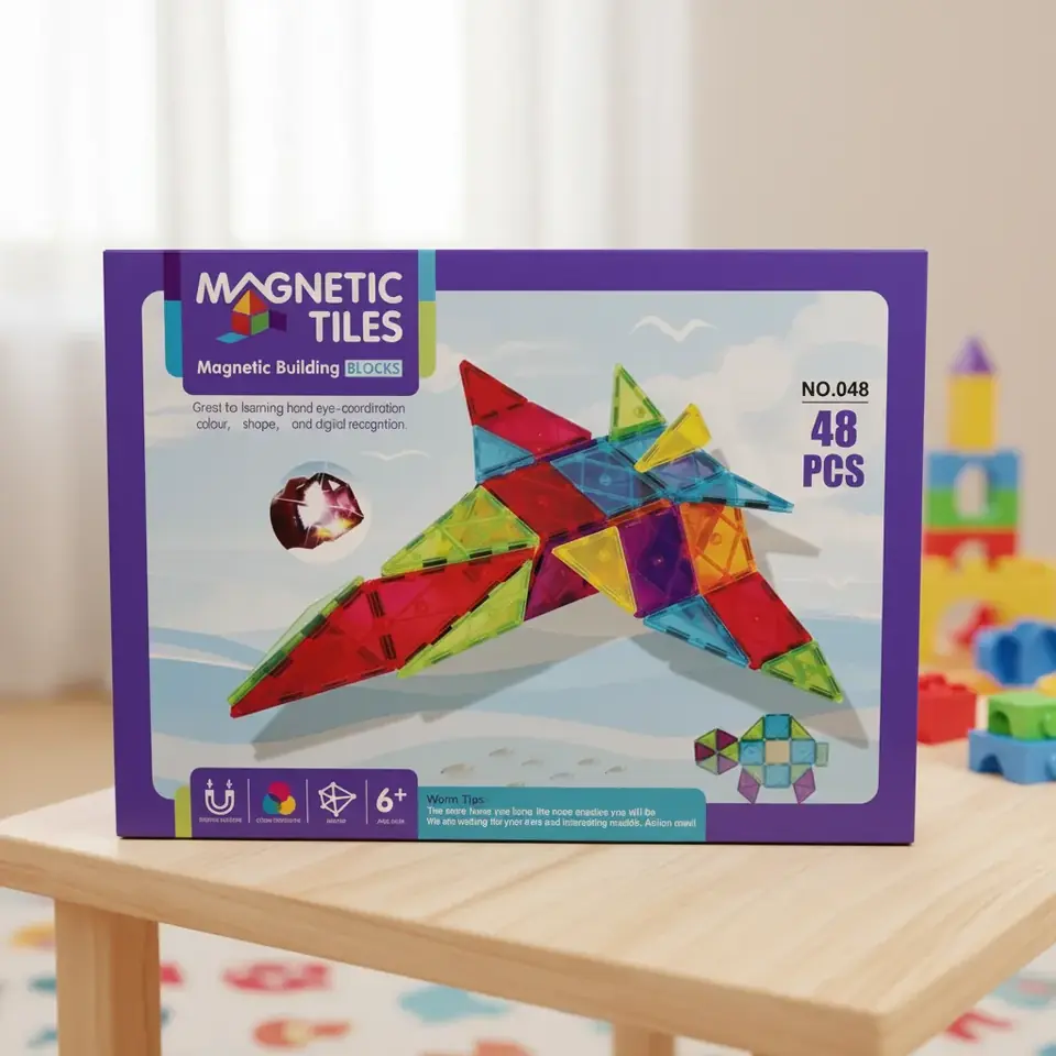 Bloques Magnéticos De Construcción 48 Piezas Juego Didáctico