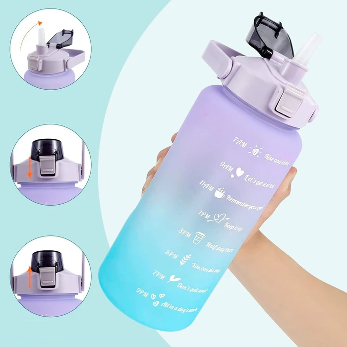 BOTELLA DE AGUA MOTIVACIONAL DEPORTIVA 2L
