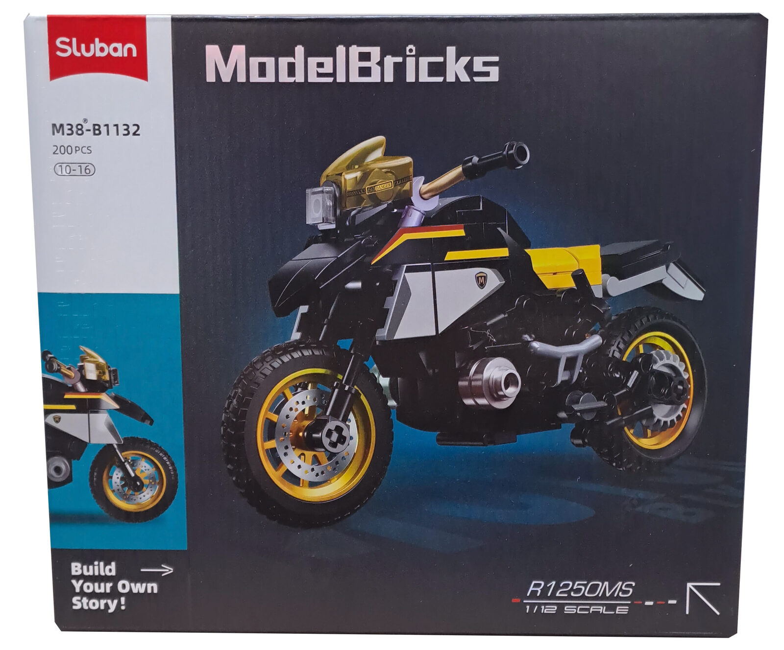 Motocicleta R1250MS Sluban Bloques De Construcción 200 Pcs