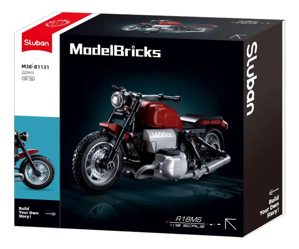 Motocicleta R18ms Sluban Bloques De Construcción 222 Pcs
