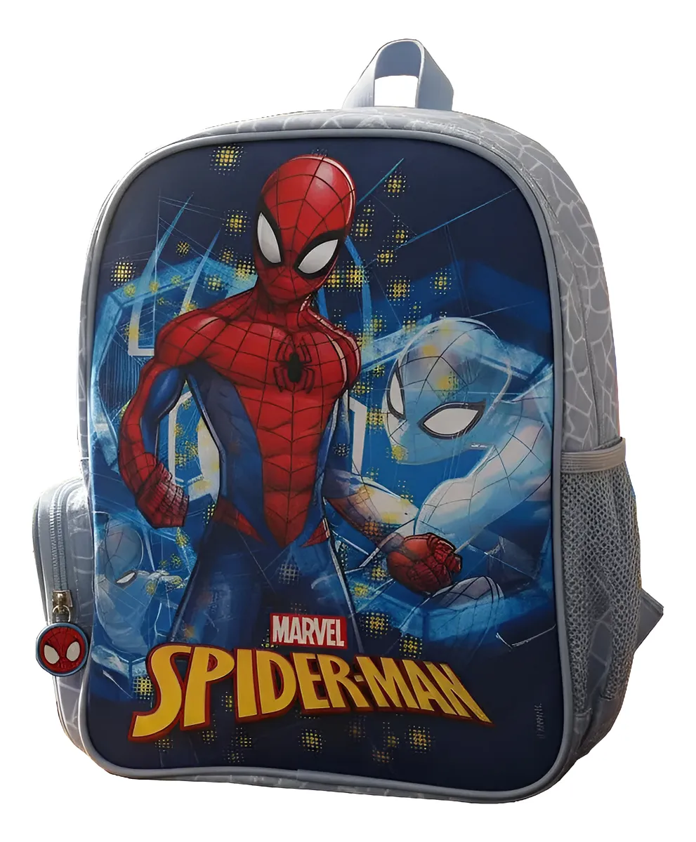 Mochila Spiderman 30cm Azul Spiderman
