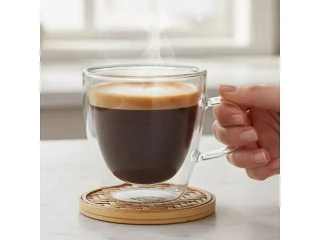 Taza de vidrio doble pared 250ml