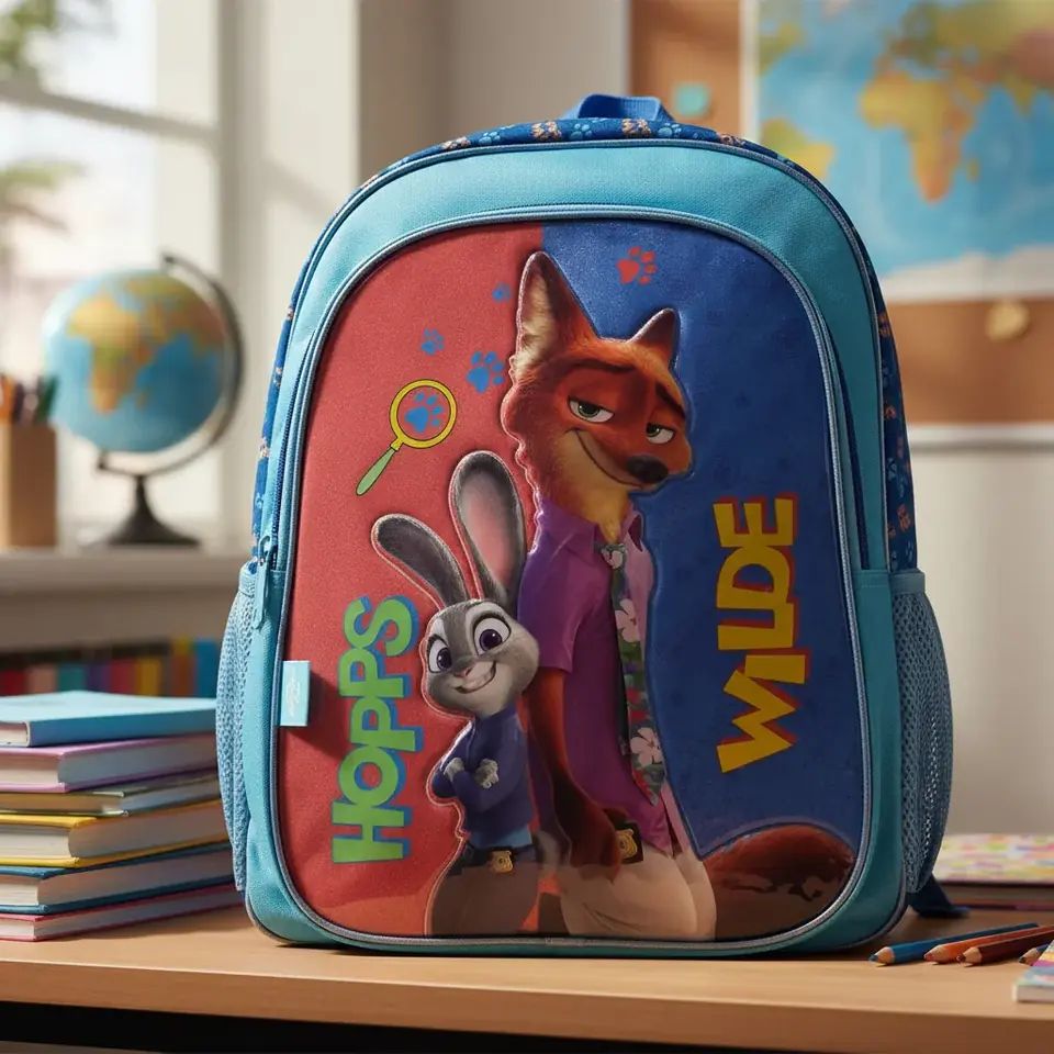 Mochila Escolar Zootopia 2 Disney Infantil Color Azul  Zootopia 2