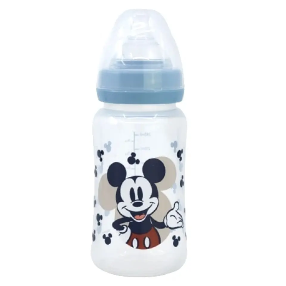 Mamadera Boca Ancha 240ml Chicco 0m+ Mickey Verde Claro