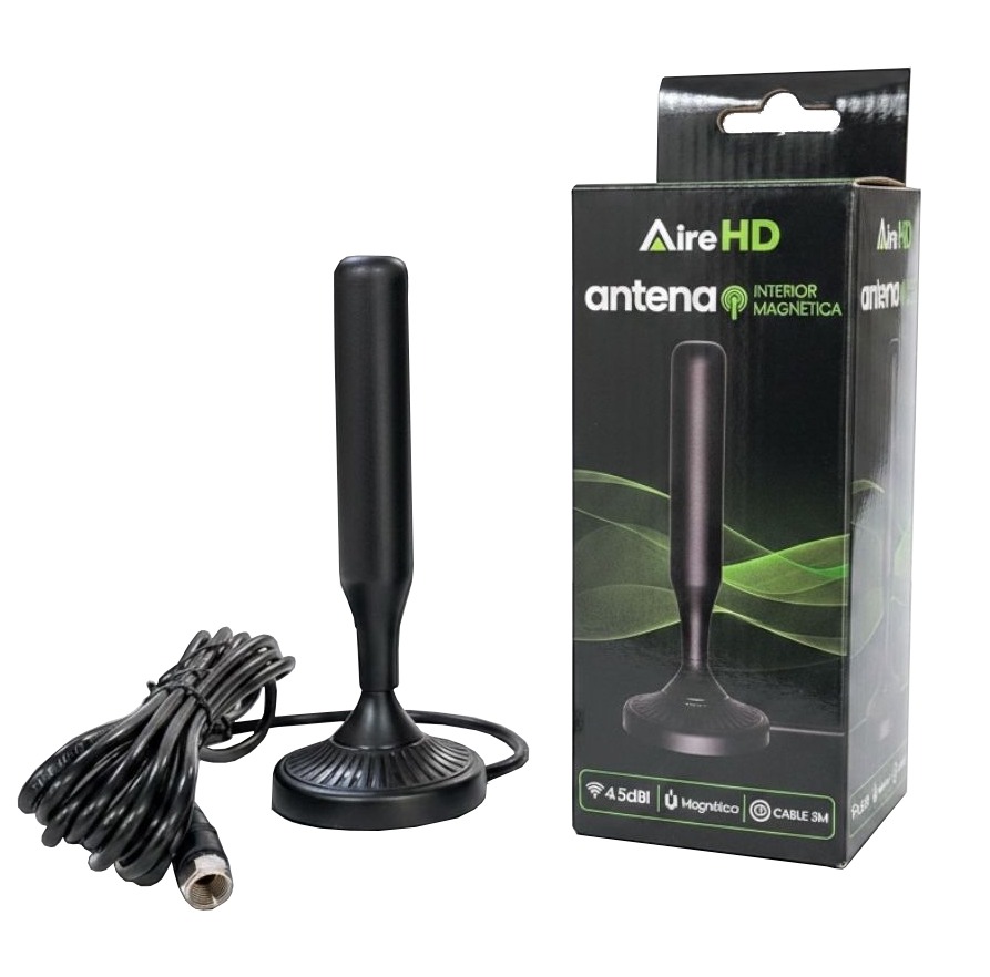 Antena Tv Digital Tda Hd Interior Magnética Airehd 4.5dbi