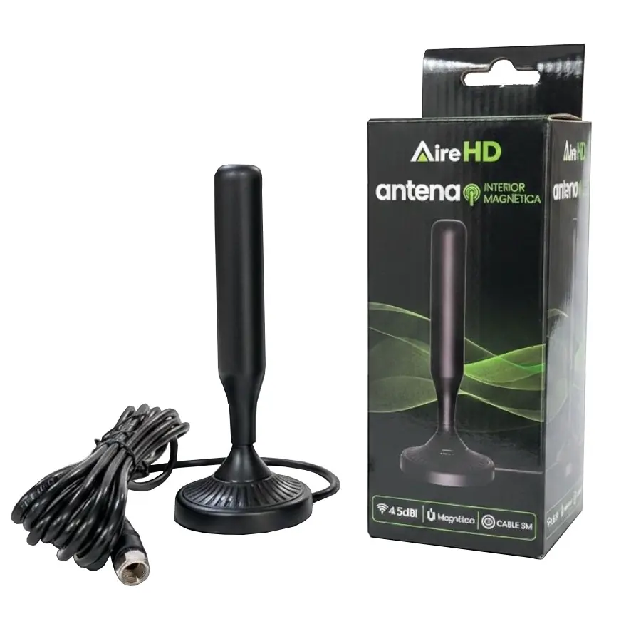 Antena Tv Digital Tda Hd Interior Magnética Airehd 4.5dbi
