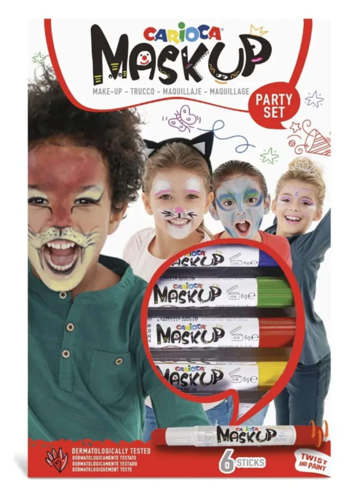 Pintura Maquillaje Para Cara En Barra Maquillaje Animal Mask Up Carioca