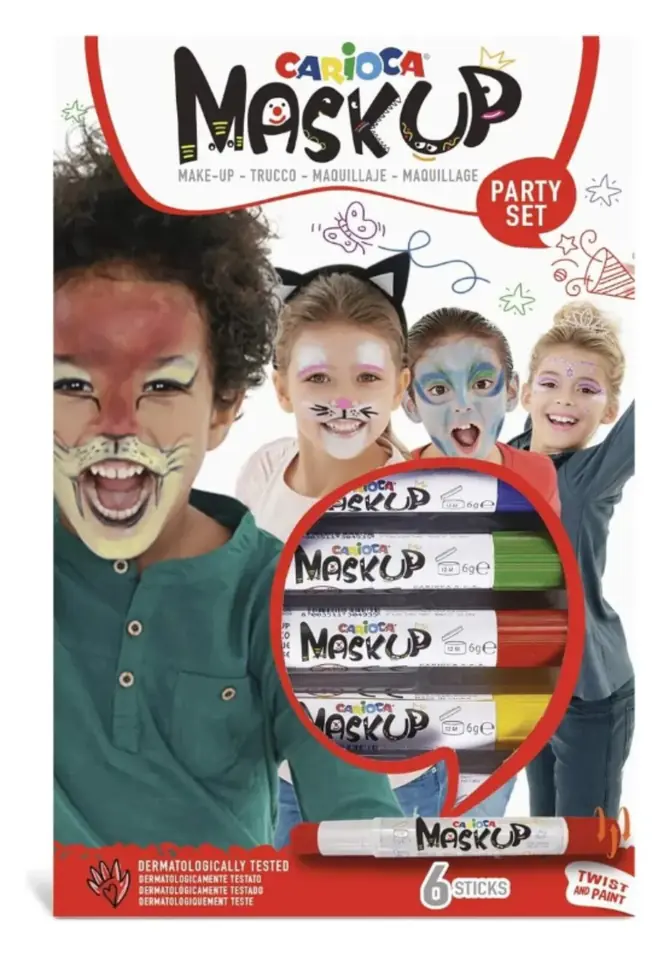 Pintura Maquillaje Para Cara En Barra Maquillaje Animal Mask Up Carioca