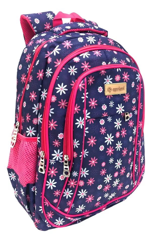 Mochila Apriori 4 Cierres Color Violeta Oscuro