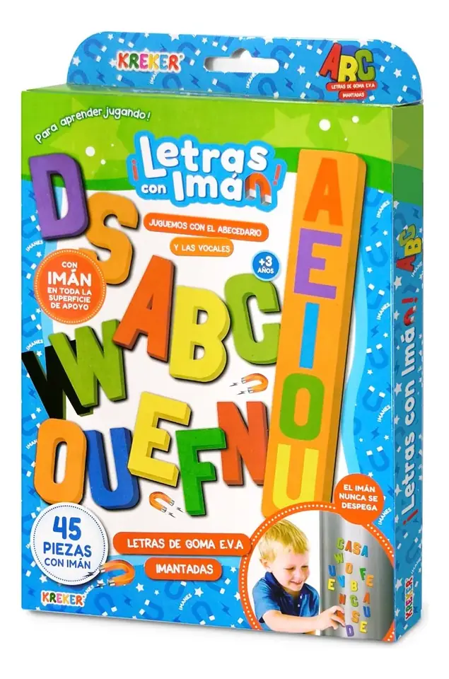 Letras Con Iman En Goma Eva - 3.5 Cm