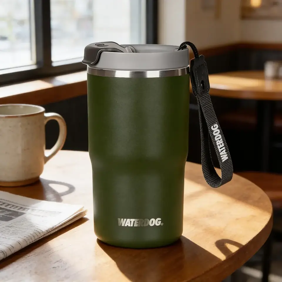 Vaso Térmico Waterdog Clyde 480ml Capa Cerámica Hermético verde