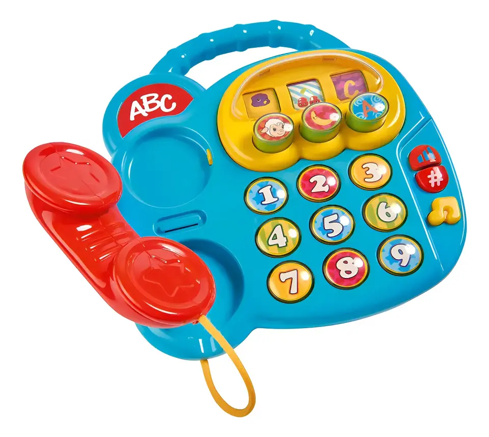 Juguete Telefono Musica Sonidos Abc Azul 25 Funciones Bebes Color