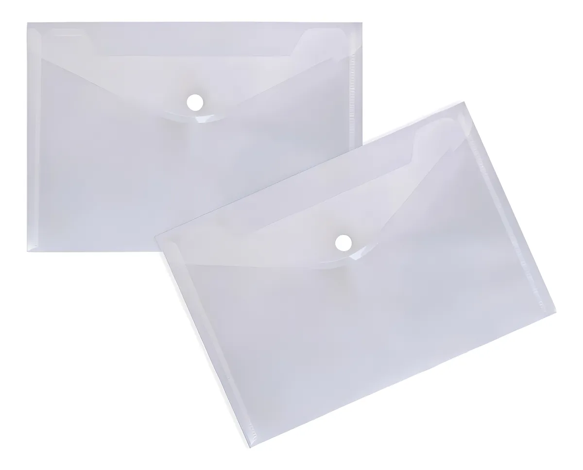SOBRE PVC C/BROCHE A4 TRANSPARENTE