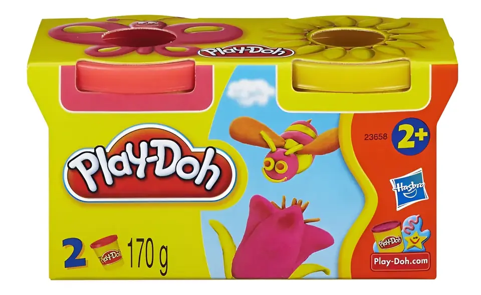PLAY DOH PACK X 2 LATAS DE MASA COLORES CLÁSICOS HASBRO