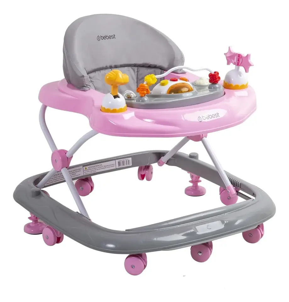 Andador Speedy Bebesit 8 Ruedas Plegable Color Rosa Chicle