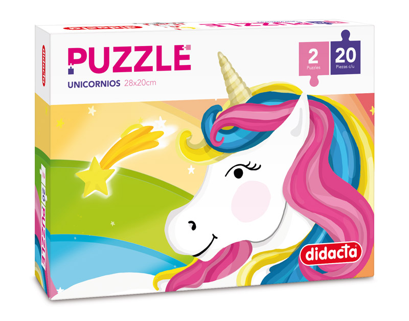 PUZZLE UNICORNIO - 2 PUZZLES 20 PIEZAS C/U