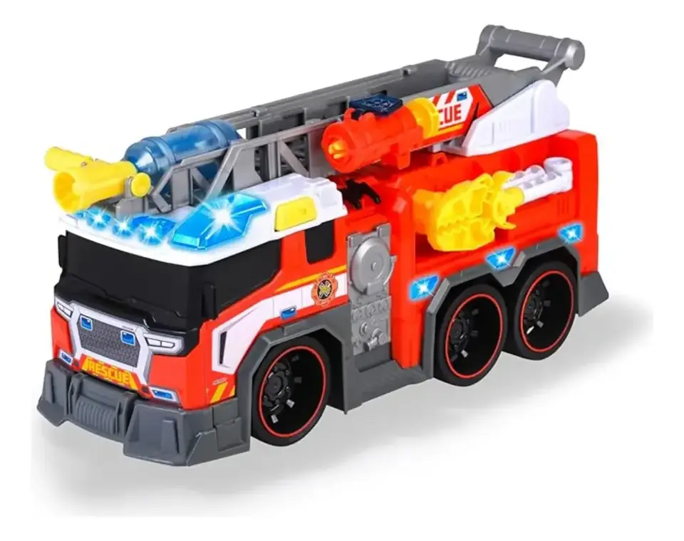 DICKIE - CAMIÓN CON LUCES Y SONIDOS. ROJO BOMBEROS
