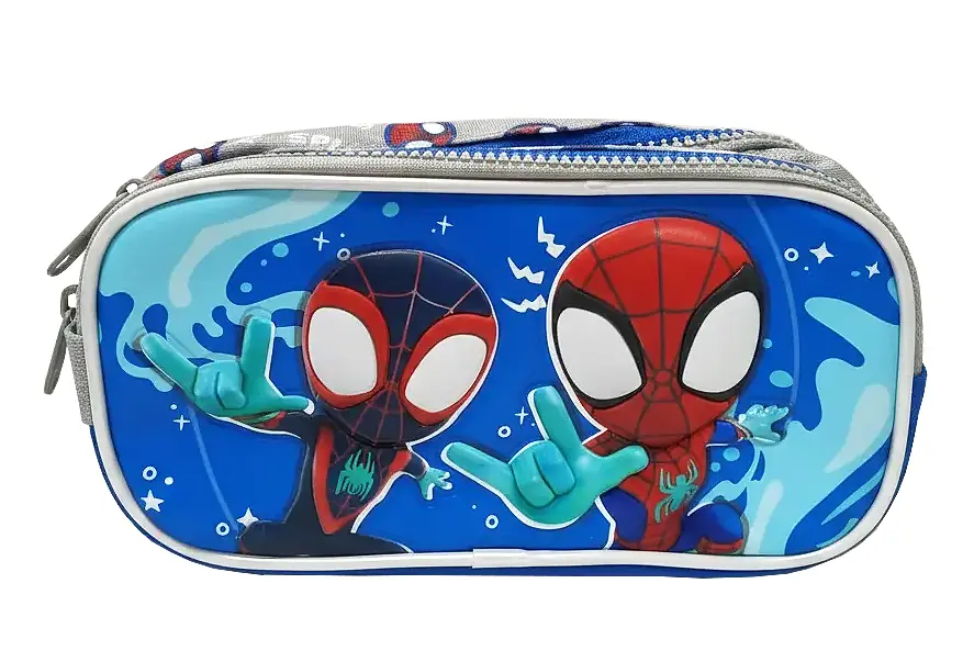 Cartuchera Spidey 2 Reparticiones Azul Spidey