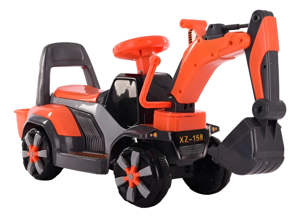 Buggy Excavadora Para Niños Pala Retro Luz Y Sonido Bugy Azul y Naranja