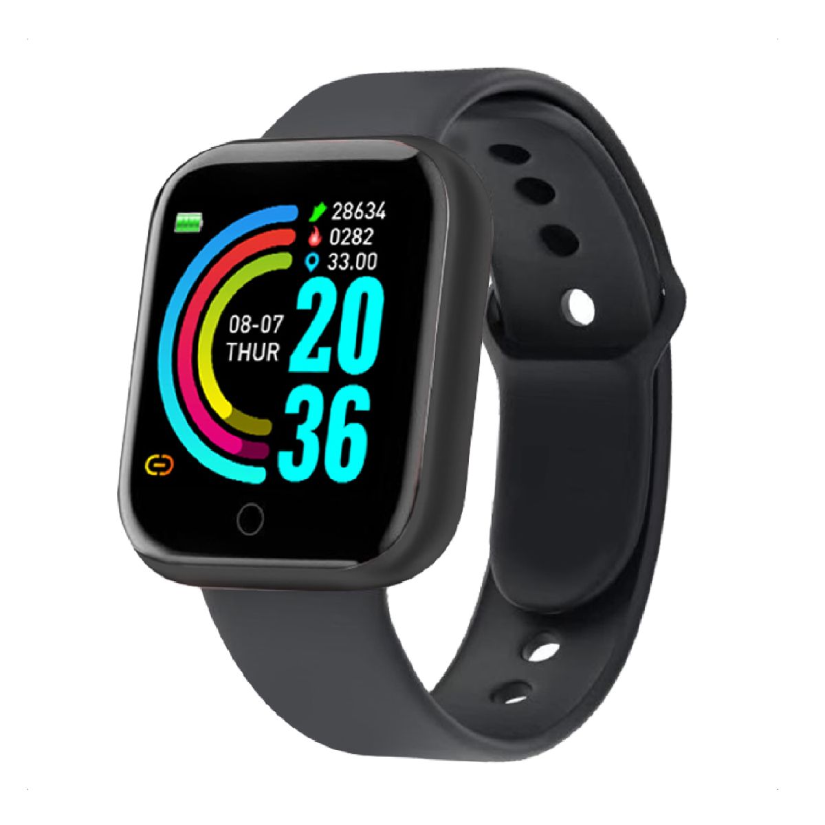 RELOJ SMARTWATCH BRACELET CUADRADO NEGRO