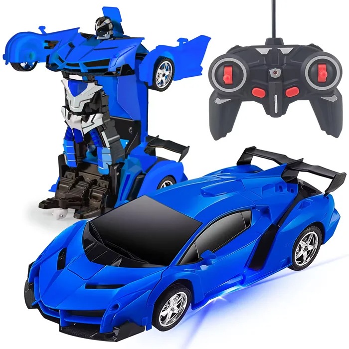 Auto Robot Transformer a Control Remoto – Se Convierte en Robot / Luces y Sonido