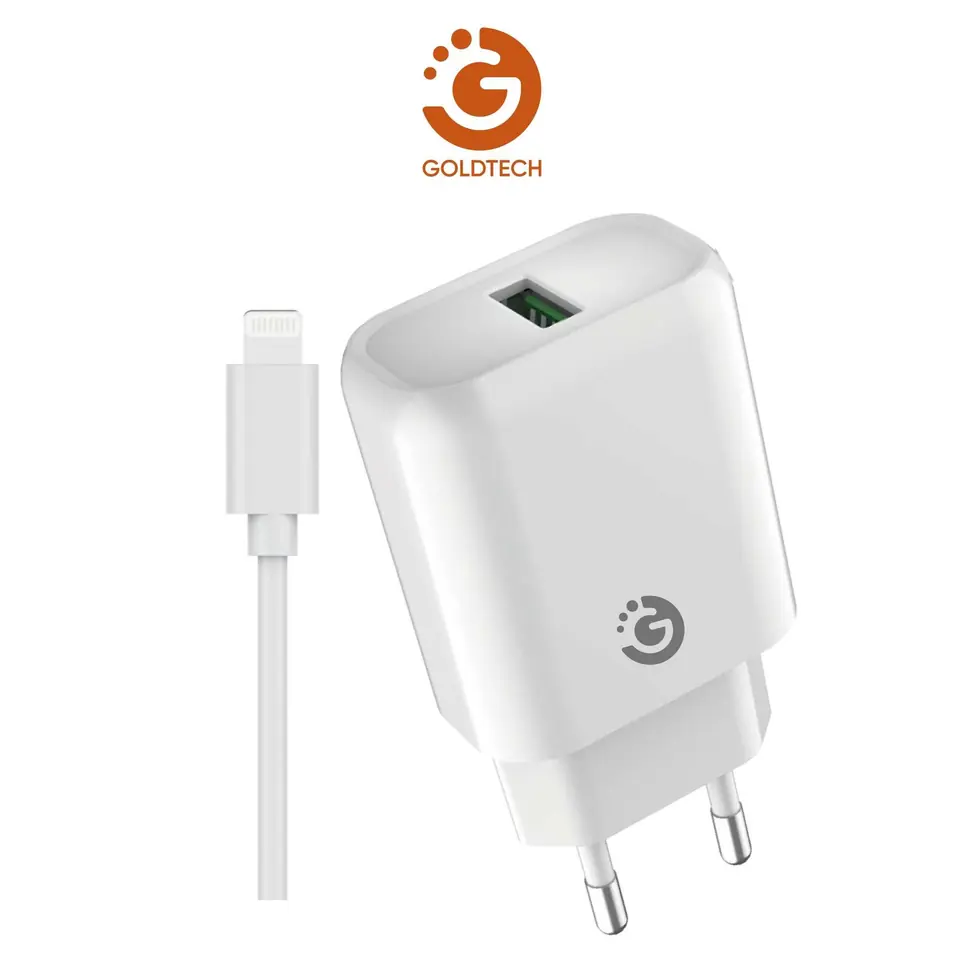 ADAPTADOR USB 2.1+ CABLE IPHONE GOLTECH