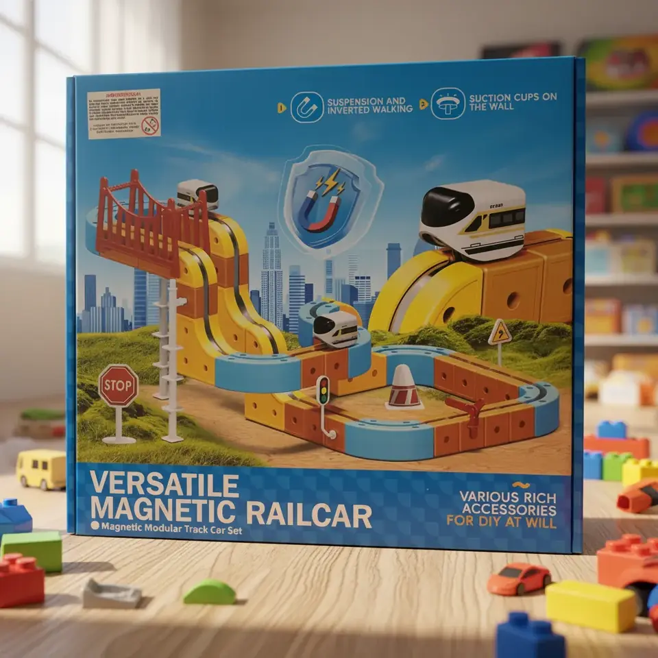 Pista De Tren Magnética Versátil Para Pared Ytecho 99 Piezas
