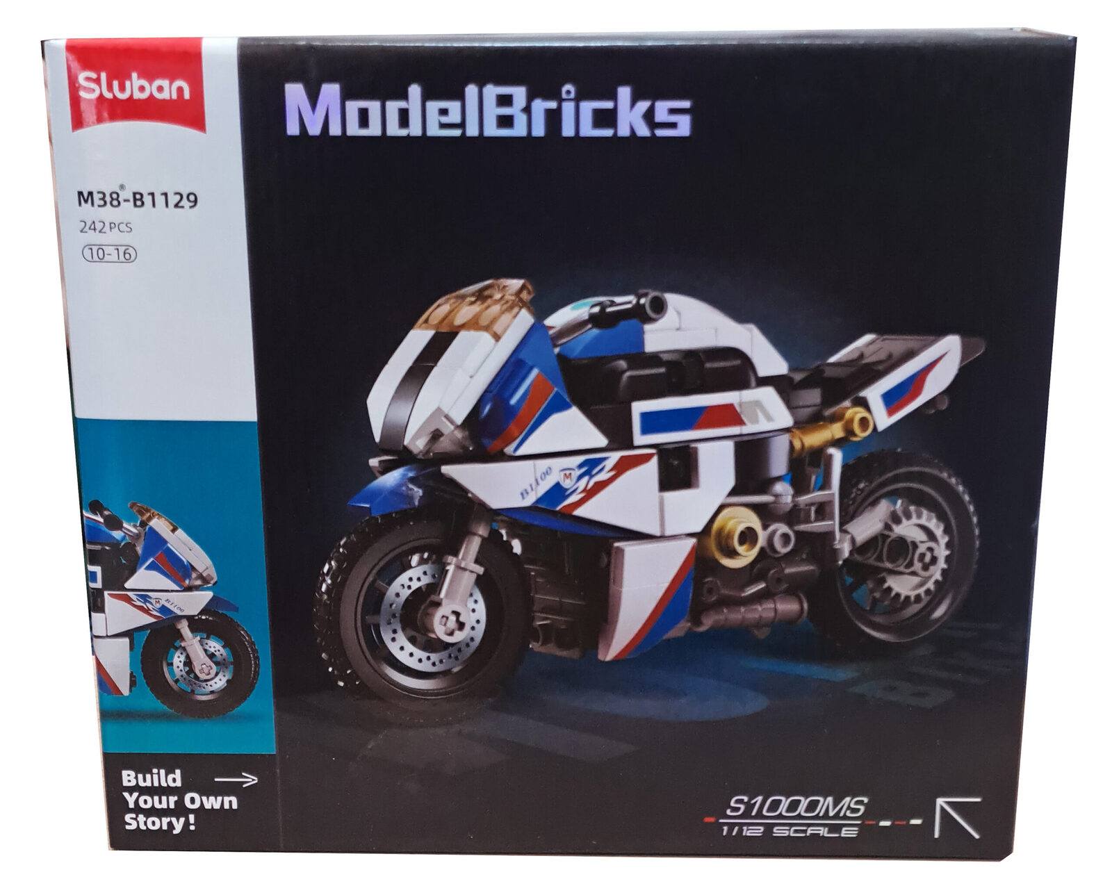 Motocicleta S1000MS Sluban Bloques De Construcción 242 Pcs