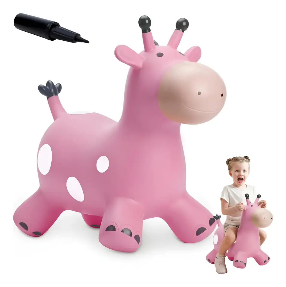 Jirafa Saltarin Montable Infantil De Goma Inflable Sebigus Para El Entretenimiento Y La Actividad Física Niños