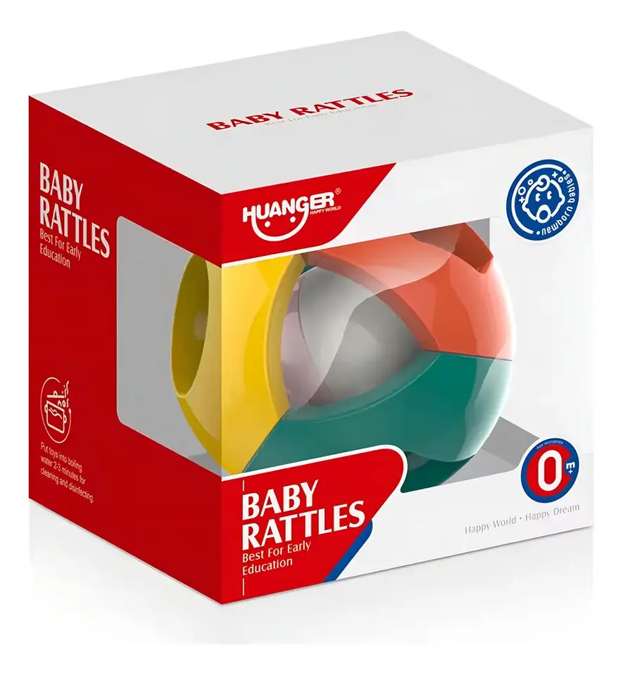 Sonajero Con Diseños Pelota Juguete En Plástico Bebé Huanger  Multicolor Claro