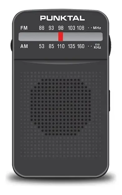 Radio Portátil Clásica Fm/am Punktal Pk-24 Color Negro
