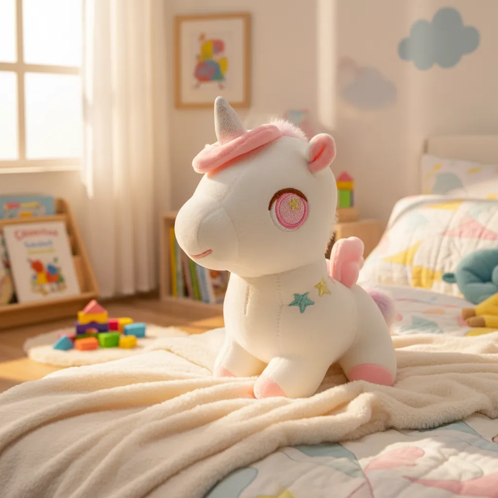 Peluche De Unicornio 24cm. Rosado