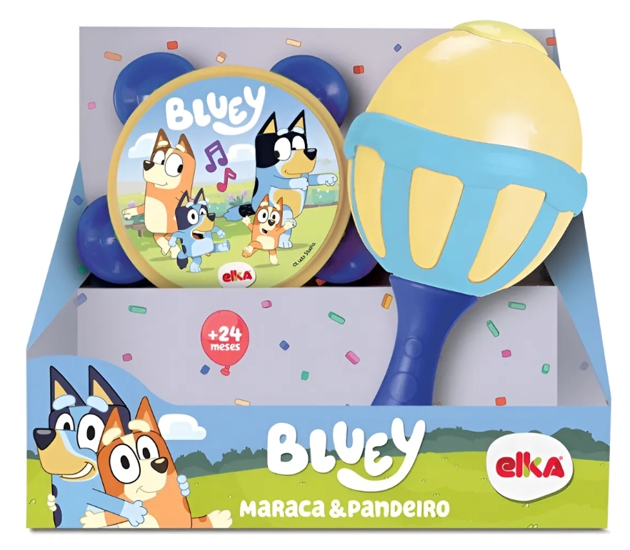 KIT MUSICAL MARACA Y PANDERETA BLUEY