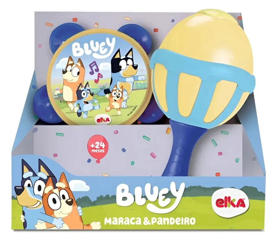 KIT MUSICAL MARACA Y PANDERETA BLUEY