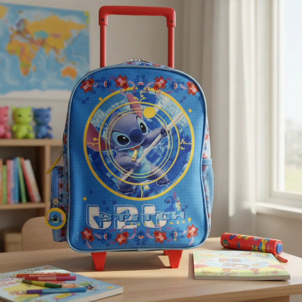 Mochila Stitch 30 Cm C/carro