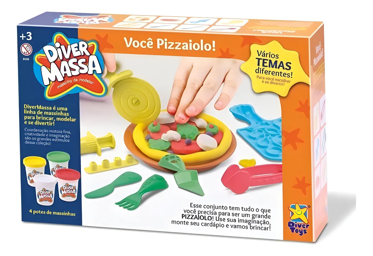 Juguete Para Pizzaiolo Diver Massa Divertoys - Ref.8059