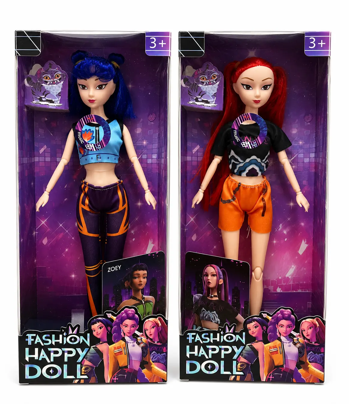 MUÑECA ARTICULADA CON SONIDO GUERRERAS K-POP 30 cm de alto