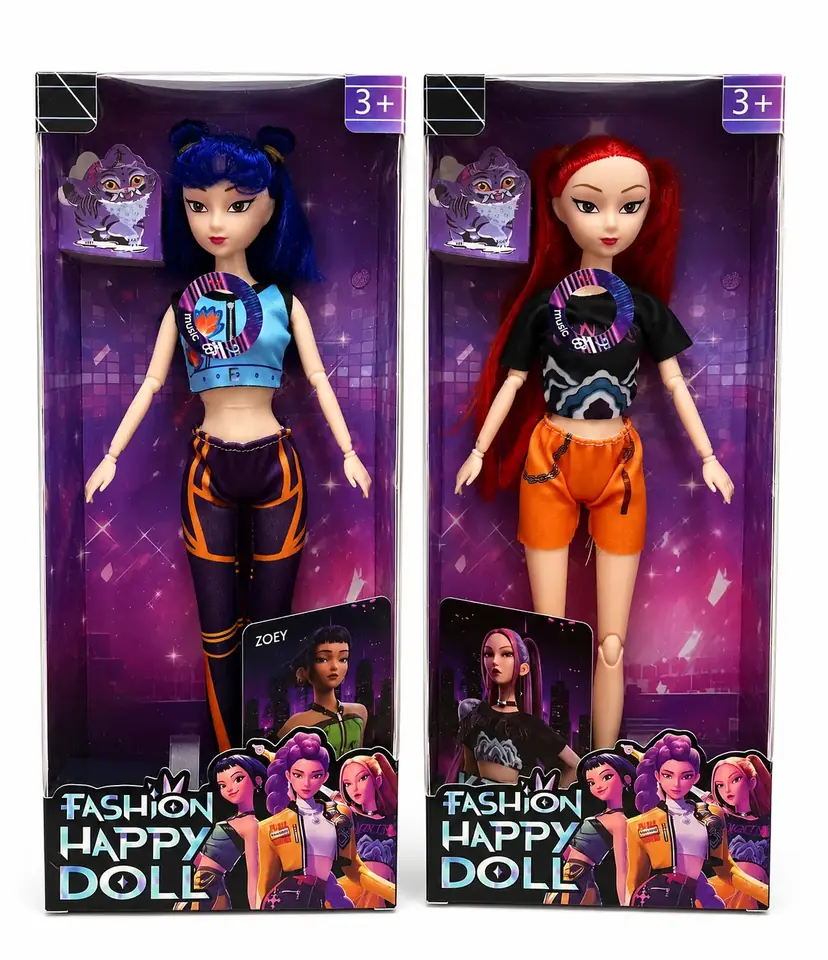 MUÑECA ARTICULADA CON SONIDO GUERRERAS K-POP 30 cm de alto