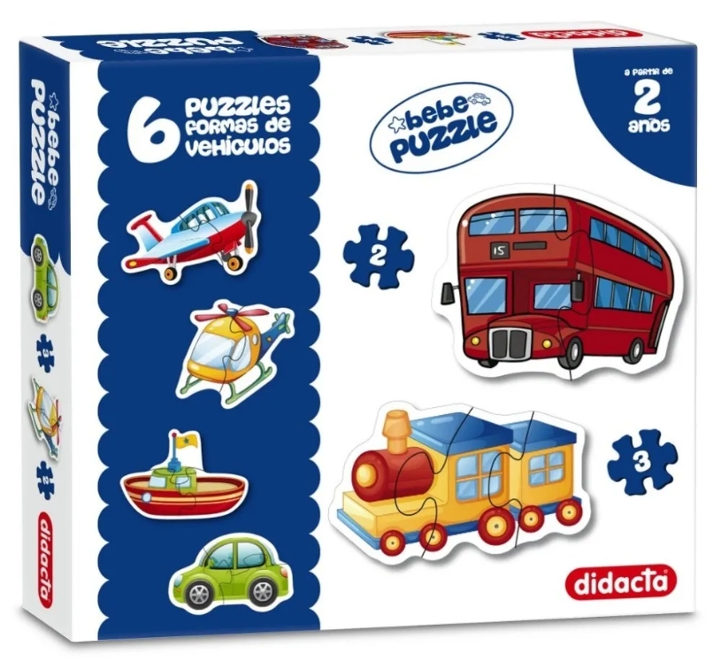 PUZZLE BEBE 6 PUZZLE VEHICULOS DIDACTA