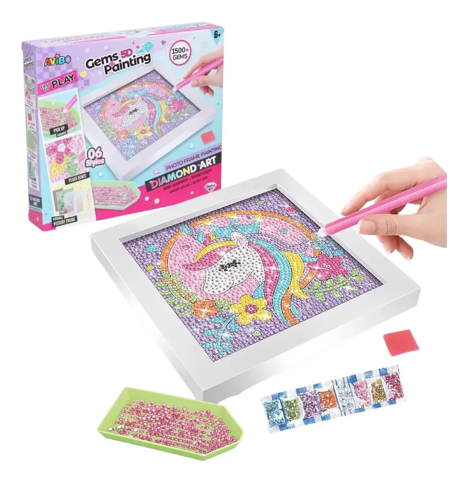 Kit Pintura Diamantes 5d Unicornio Avibo 1500+ Gems