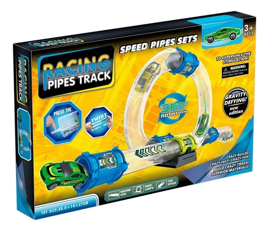 Pista De Autos Speed Pipes Con Loop 360° Y Lanzador