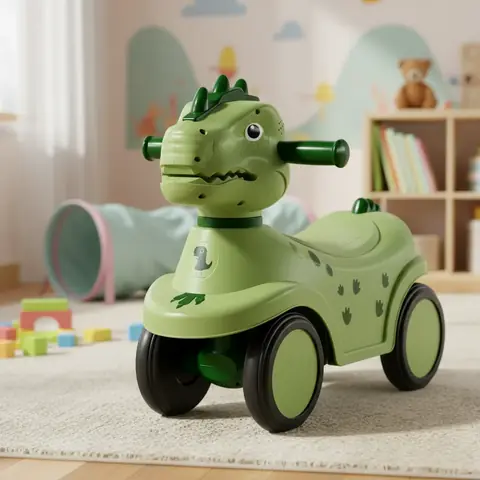 Andador Buggy Dinosaurio Para Niños Con 4 Ruedas