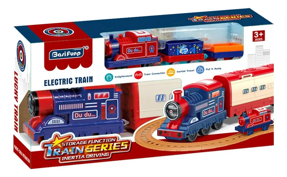 Tren Eléctrico Con Pista Y Accesorios Doble Multicolor