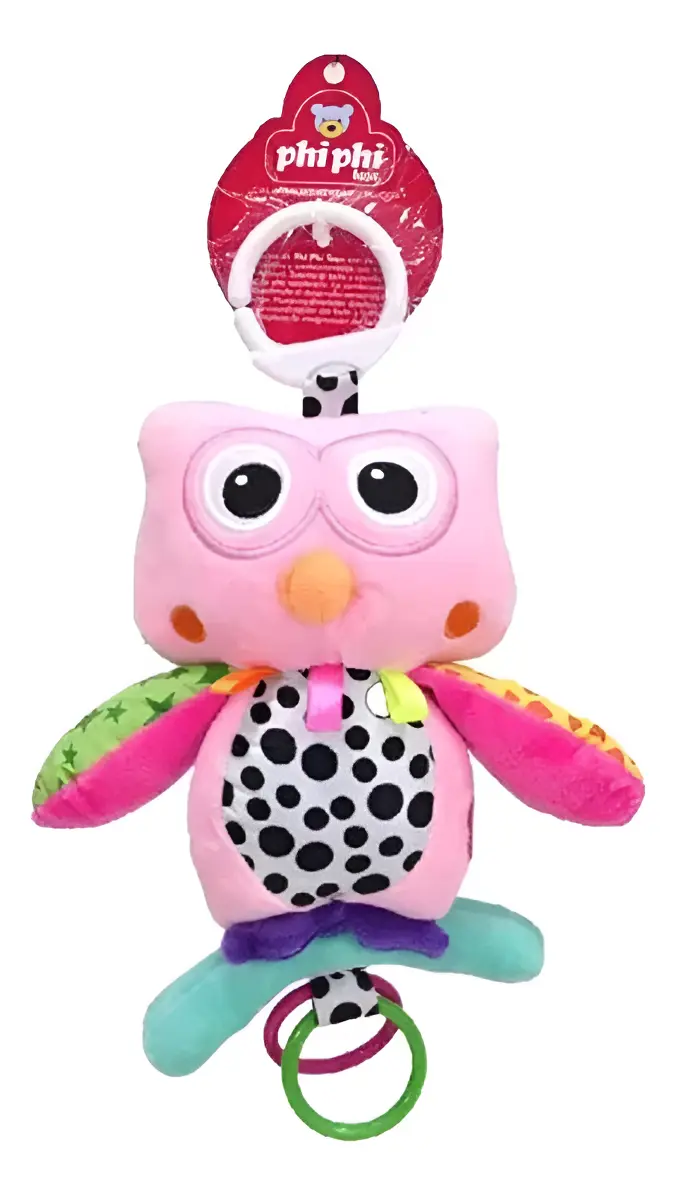 Peluche Cunero Musical Buho Rosa Phi Phi Toys Animal