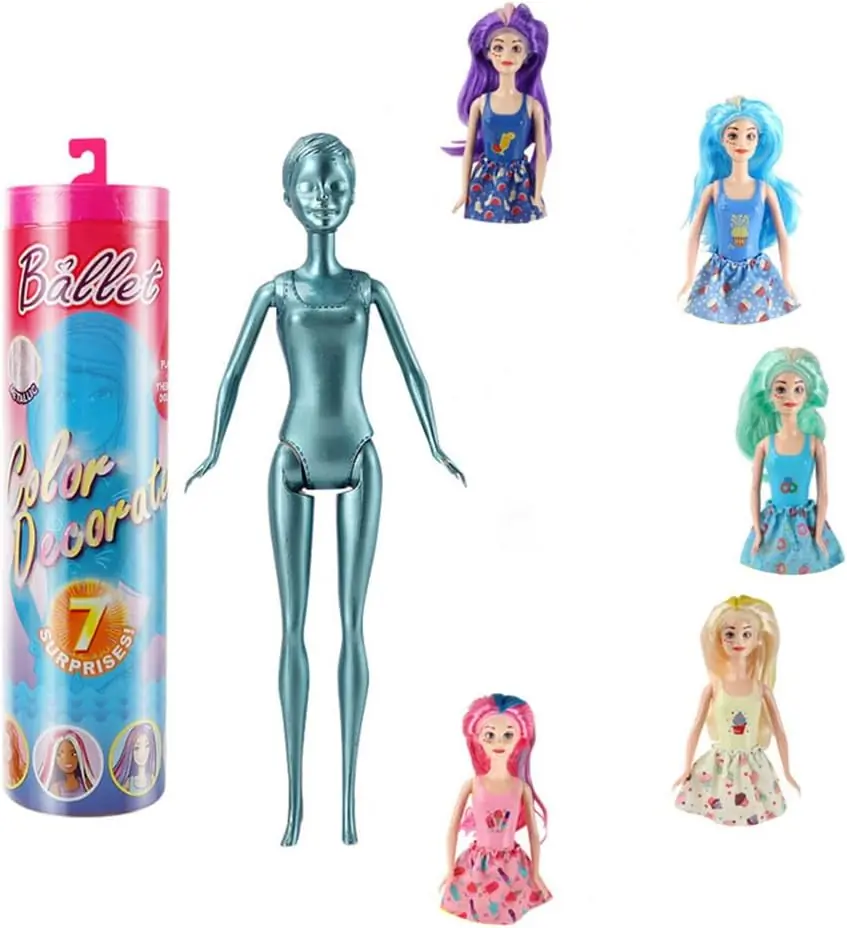 MUÑECA SORPRESA EN TUBO CAMBIA DE COLOR CON EL AGUA